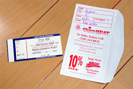 ― Chico HEAT v. Yuba-Sutter Gold Sox: Sat, Jun 1, 2002 ―